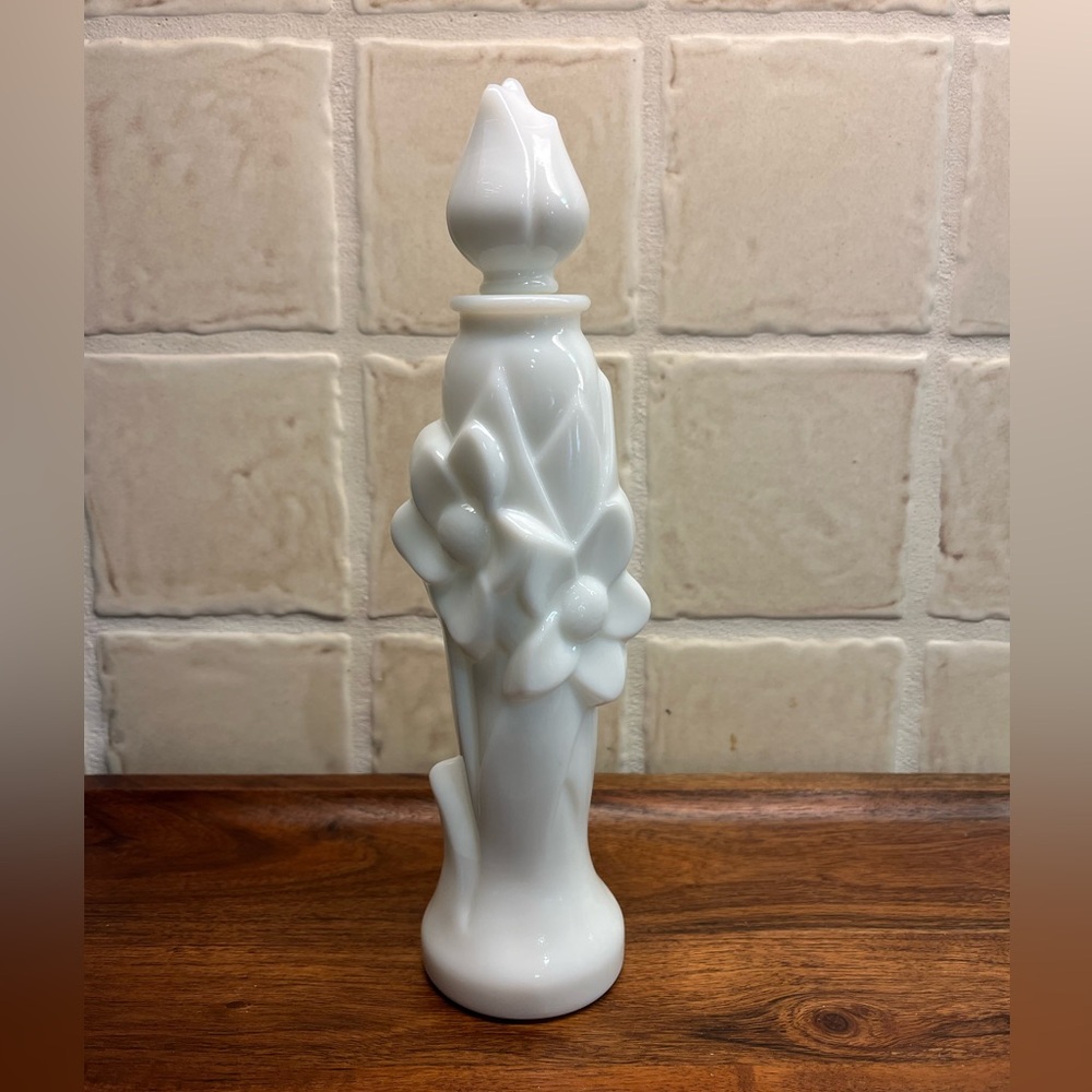 Vintage Avon Milkglass floral bud base